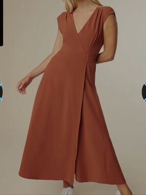 Wayre Roma Reversible Wrap Maxi Dress Clay Terracotta